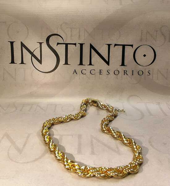 Collar Lazo Golden Twist Necklace 