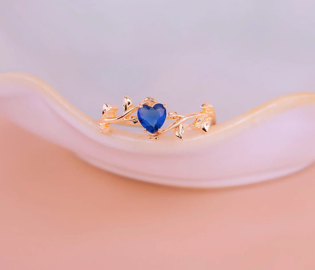 ANILLO CORAZÓN AZUL 