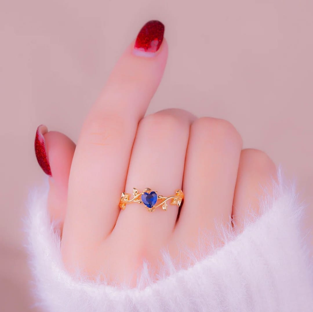 ANILLO CORAZÓN AZUL 