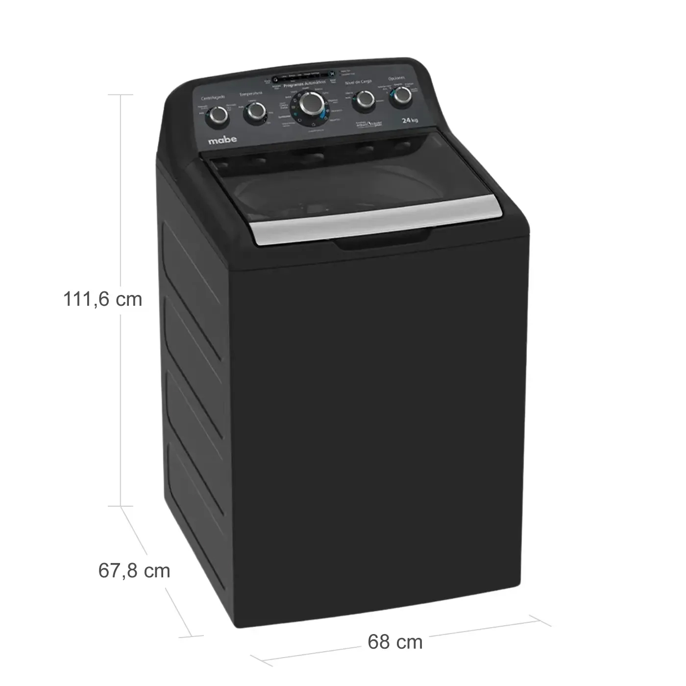 Lavadora  MABE Automática 24 Kg – Diamond Gray (Ref: 26817 LMC74215WDAB0)