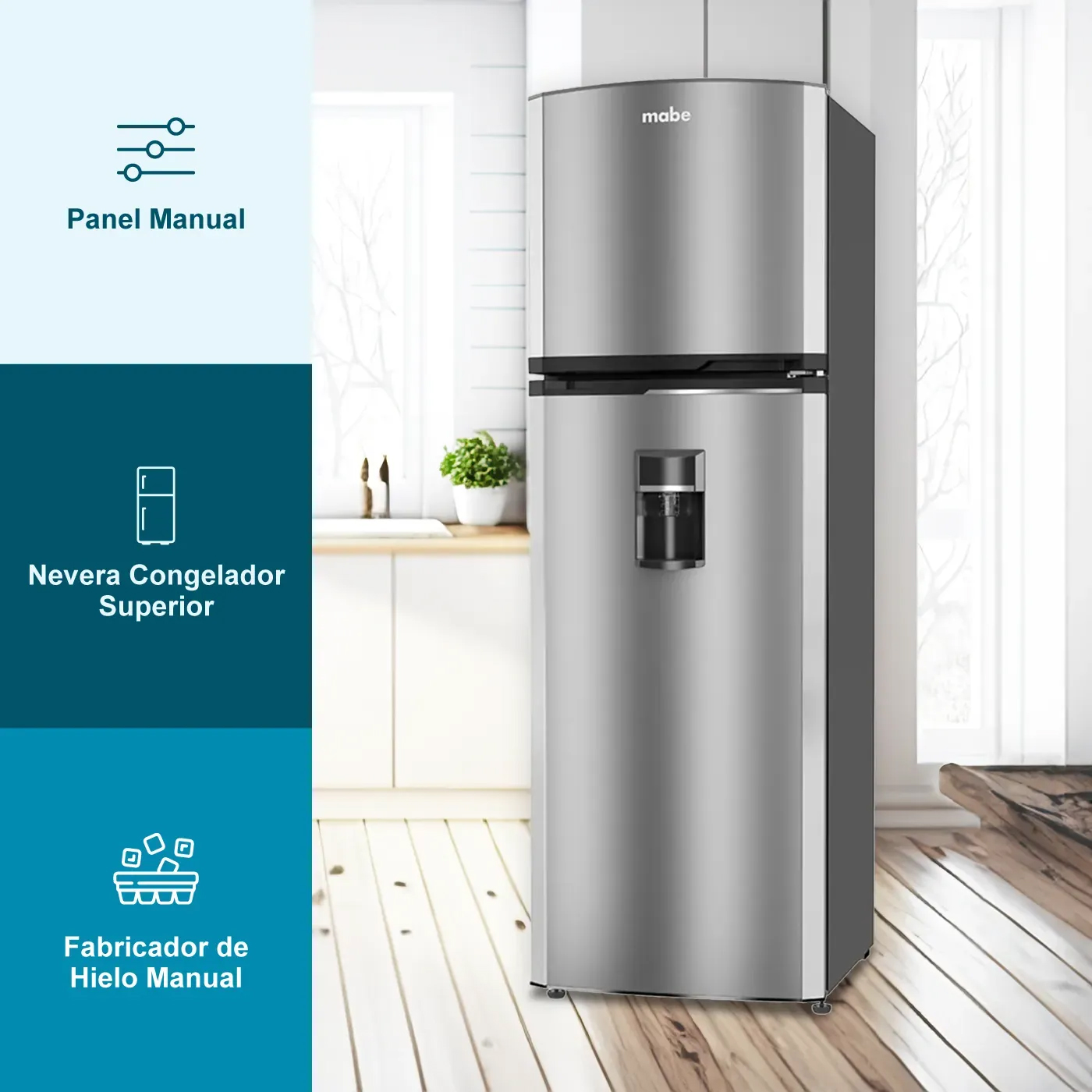 Nevera No Frost 267 L Brutos Inox Mabe - RMA267PYCU - REF 22777